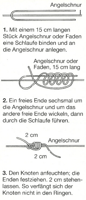 Angelknoten, die sechs wichtigsten Knoten beim Angeln