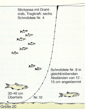 Angler Graham Marsden auf Döbel am Fluss Dane 