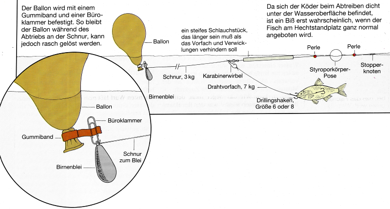 Driftfischen auf Hechte. Tipps u Montagen für große Gewässer