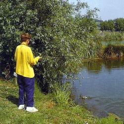 Lachsfang am Binnensee in England, Bill Rushmer versucht es