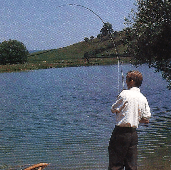 Lachsfang am Binnensee in England, Bill Rushmer versucht es