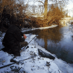 Angeln an einem kleinen schnellen Winterfluss, John Bailey berichtet